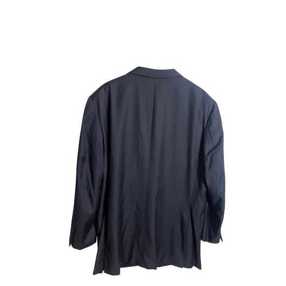 Isaia Napoli Aquaspider 160's 100% Wool Jacket Sport Coat Black Mens 58R - Picture 2 of 13